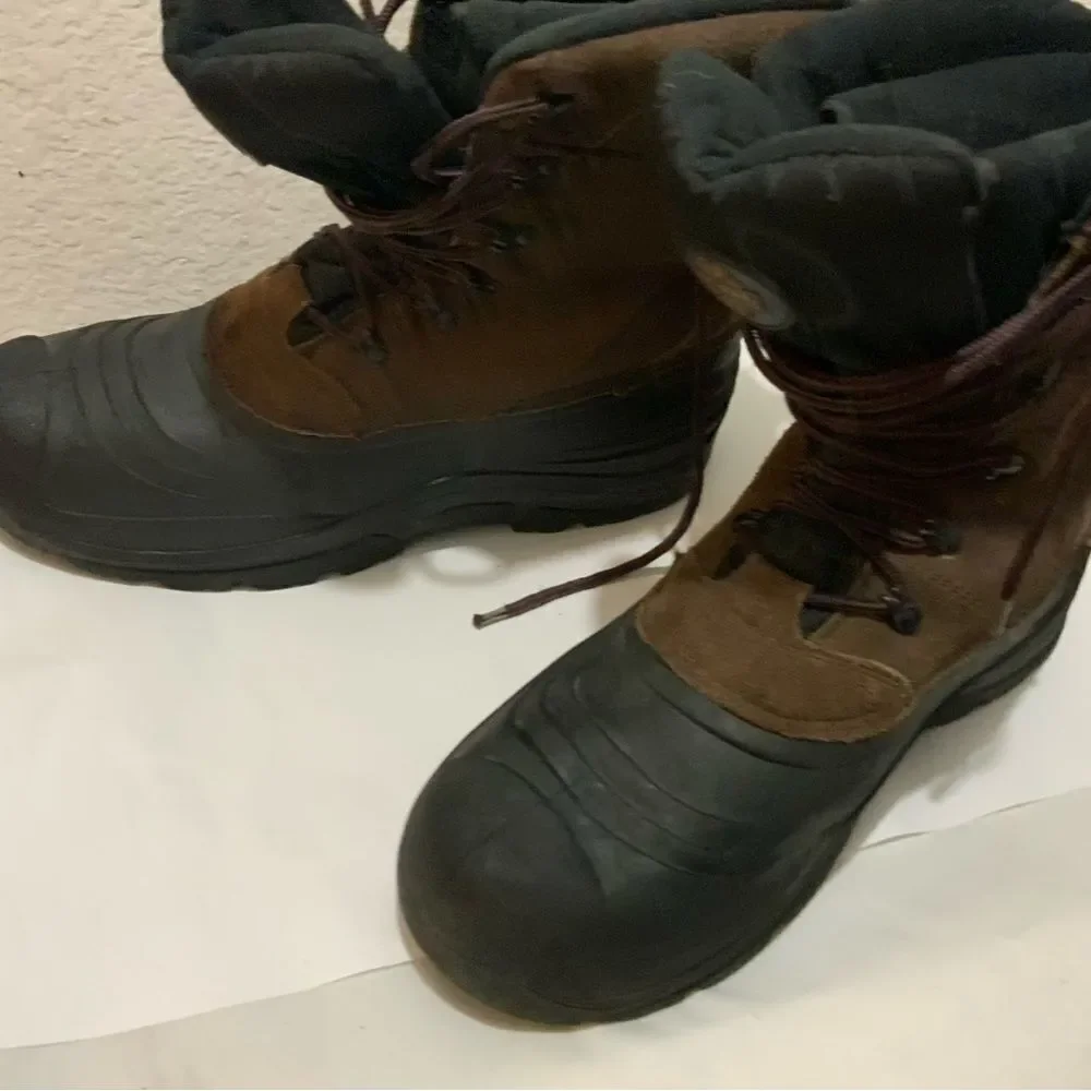 Quest brown and black leather duck boots size 12